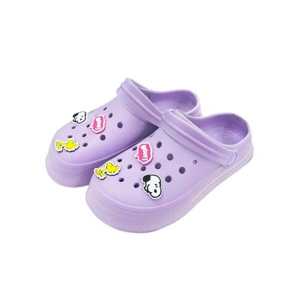 SNOOPY スヌーピー EVAサンダル アクセサリー チャーム付き ラベンダーパープル 約22cm