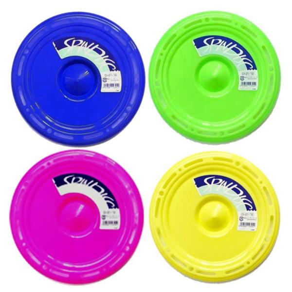 投げて遊ぶおもちゃフリスビーですサイズ：直径 22.3cm色・柄種類：青、黄色、黄緑、ピンク、の何れか色のご指定はできません