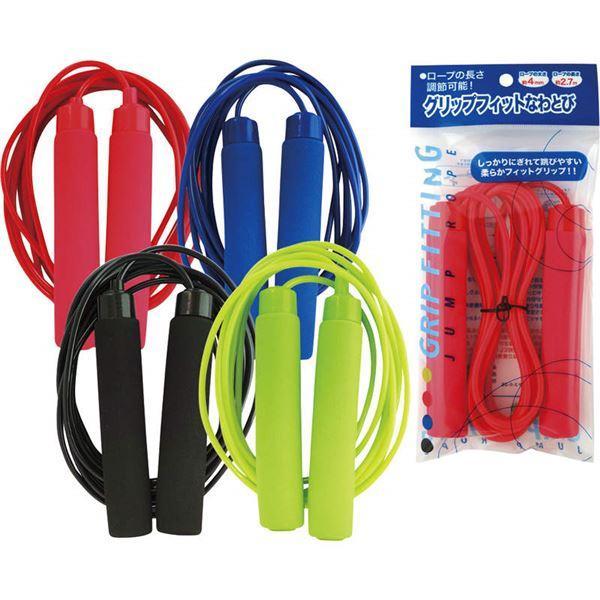 しっかり握れて跳びやすい柔らかフィットグリップロープ：約2.7mロープの長さは調節可能カラーはレッド、ブルー、イエロー、ブラックの4色※色の指定はできません対象年齢：6歳以上