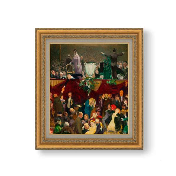 【油絵 直筆仕上げ】ジョージ・ベローズ The Sawdust Trail F10 【額入り】 絵画 販売 10号 油彩 抽象画 677×603mm 複製画 送料無料 プレゼント ギフト