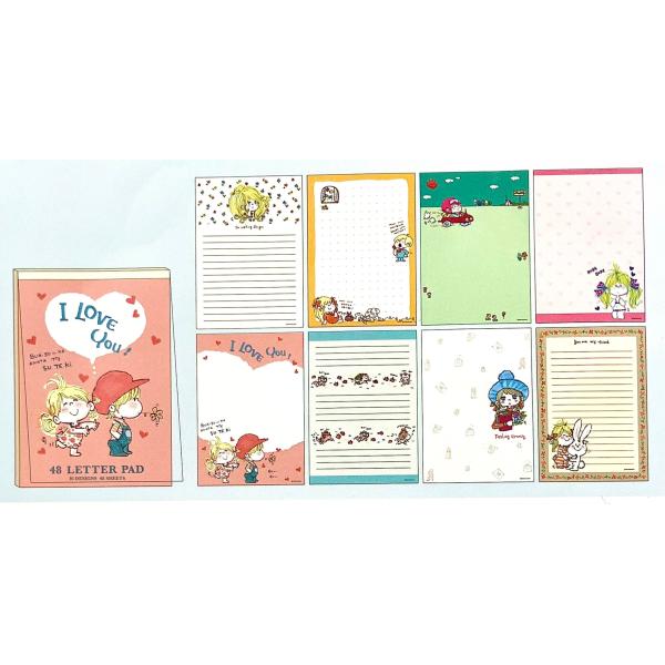 水森亜土】レターパッド/16デザイン48枚/148×210/made in Japan