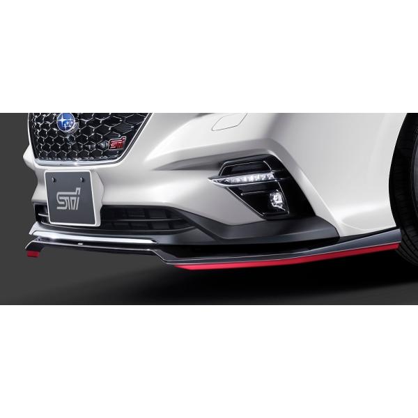 ■レヴォーグ・ＶＮ　ＳＴＩスカートリップ（チェリーレッド）新品です。 【適応】　ＶＮ　(Ａ型〜Ｅ型)  ※ＳＴＩフロントアンダースポイラー装着車　 【部品番号】ＳＴ９６０２０ＳＴ０９０●新型レヴォーグ（VN）のフロントアンダースポイラー（S...