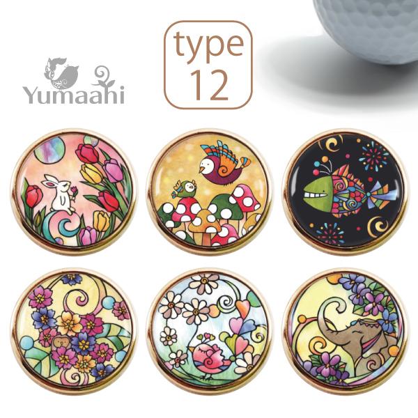 ゴルフマーカー マグネット 磁石入り おしゃれ かわいい 動物 選べる12