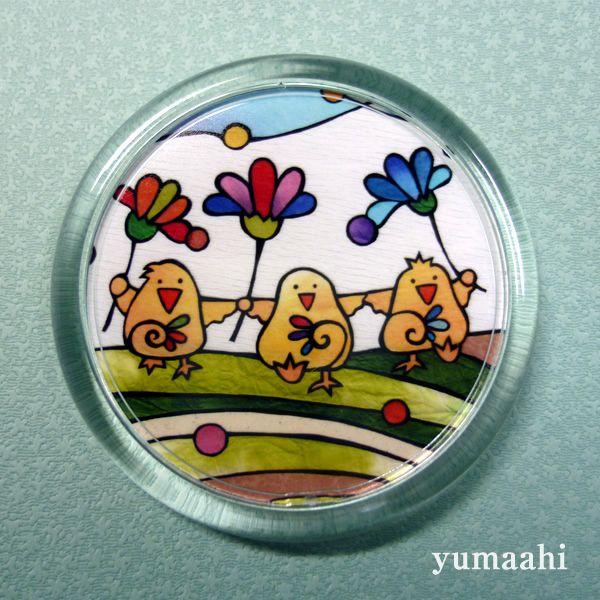 ひよこ雑貨 ヒヨコ文具 ビッグマグネット ひよこの行進 円型 切り絵デザイン ゆまあひmaki Buyee Buyee Japanese Proxy Service Buy From Japan Bot Online