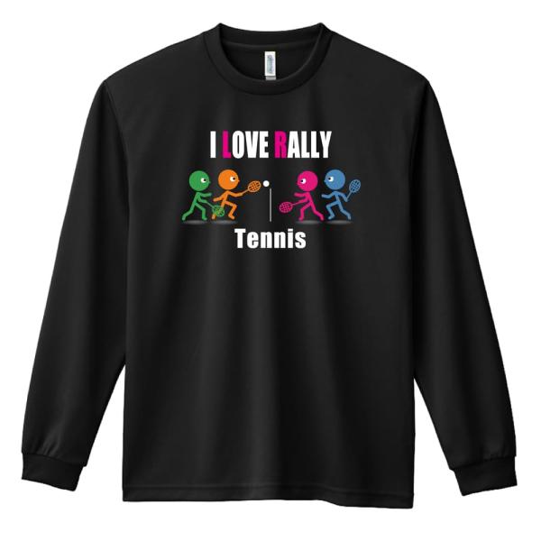 テニス ロンT 長袖Tシャツ メンズ 練習着 「I LOVE RALLY」 (AW)