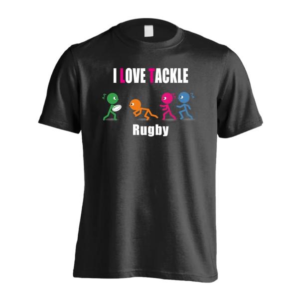 ラグビー Tシャツ ウェア 半袖 メンズ 練習着 「I LOVE TACKLE」 (AW)