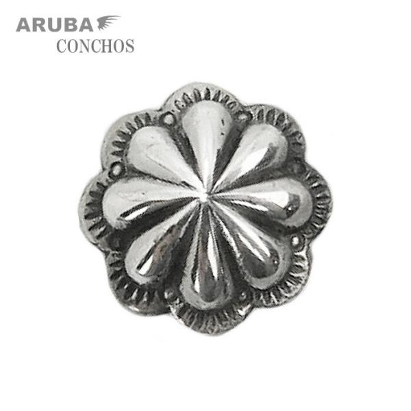 コンチョ シルバー925 小さめ ミニ ねじ ネジ ボタン 鈕 手芸 パーツ レザークラフト シルバー 銀 アクセサリー aruba アルバ co3278-f6