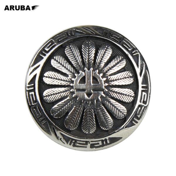 コンチョ φ34mm ジャーマンシルバー 洋白 サンフェイス 太陽神 ホピ族