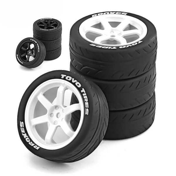 ラジコンカー用ラバーホイールセット タミヤtt01 tt01tt02 tt02b
