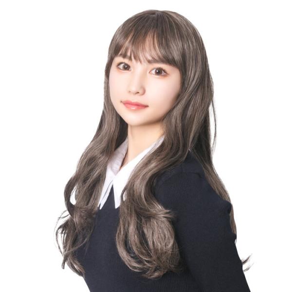 WIGGY RICH ウェーブロング アッシュグレージュ ウィッグ 耐熱ファイバー インスタ映え 推し