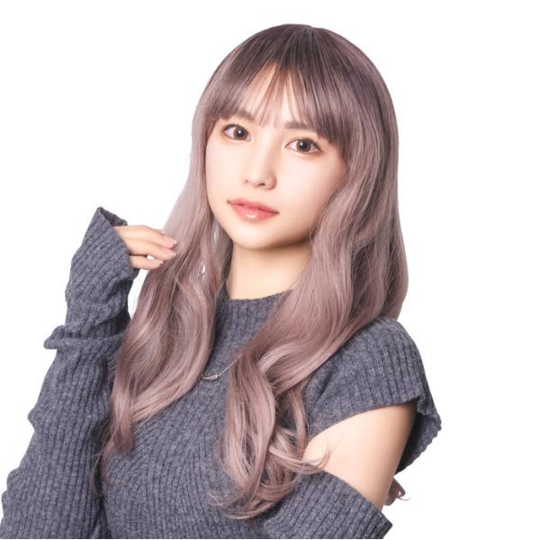 WIGGY RICH ウェーブロング ラベンダーアッシュG ウィッグ 耐熱ファイバー インスタ映え 推し