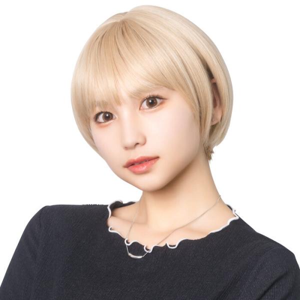 WIGGY RICH マニッシュショート ミルクゴールド ウィッグ 耐熱ファイバー インスタ映え 推し