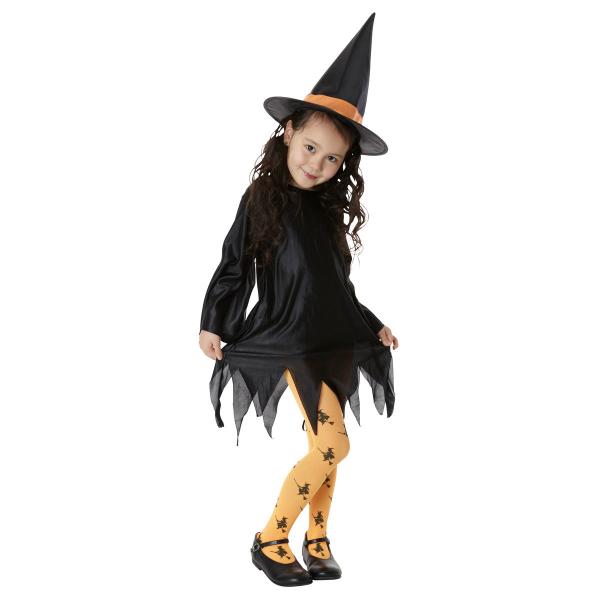 スタンダードウィッチガールキッズ 100cmサイズ ハロウィン ウィッチ 魔女 仮装 コスプレ コスチューム 衣