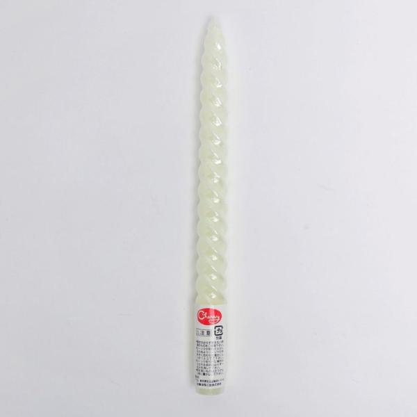 【 10インチスパイラルキャンドル シュリンク クリーム 1本入り 25センチ パーティーグッズ インテリア ろうそく 雑貨】らせん状のスタンダードなキャンドルです。非日常的なキャンドルの明かりは素敵なクリスマスディナーなどにおススメアイテ...