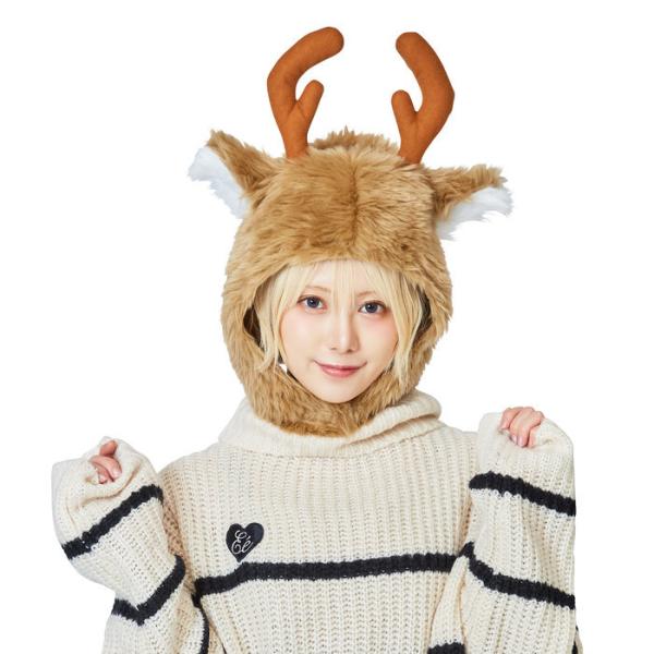 XM もふもふトナカイたん モカ クリスマス Xmas 帽子 かぶりもの コスプレ