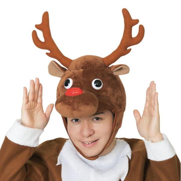 クリスマス コスプレ XM コミカルトナカイかぶりもの クリスマス ユニセックス メンズ レディース サンタ