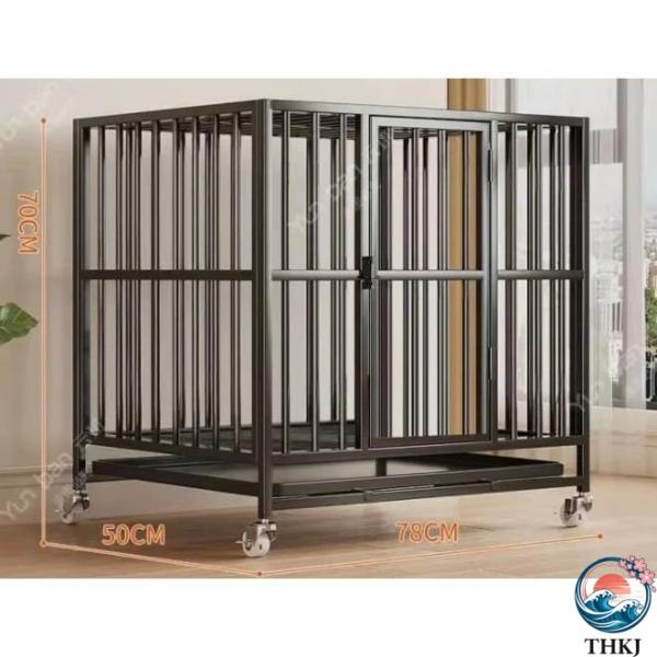 新品 ペットケージ 鉄製 犬檻 犬小屋 ケージ ペットサークル ドッグケージ ペットフェンス 大型 中型犬用 ペット用品 ダブルドア キャスター付き