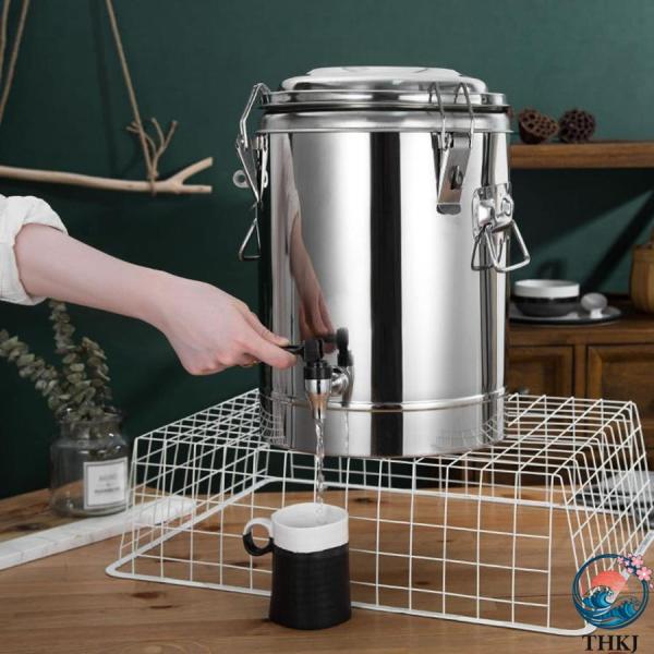 保温 保冷 ウォータージャグ、大容量 ステンレス キーパー、ミルクティーバケツ、魔法瓶 ポータブルクーラー、お湯 ジュース ミルクティー ミルク 豆乳 コーヒー