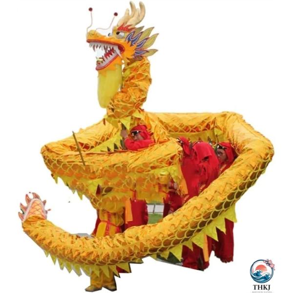 生活を豊かにする：屋外のパーティーやダンスの焦点となり、フィットネスと高度な装飾の両方を備え、生活を豊かにします。 製品名: 中国のドラゴンダンス カラー:ホワイト、ブラック、ゴールド 製品素材：プラスチック、シルク スタイル: クラシック...