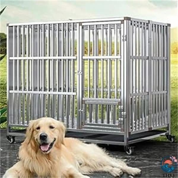 高品質な安全フレーム：ケージフレームは、耐久性と耐腐食性に優れた強化したステンレス鋼を使用します。 フルスクエアチューブデザインでほとんどの犬の噛みに対応できます（攻撃的な犬を除く）。 私たちは品質を保証し、噛んで壊れた場合、賠償します。 ...