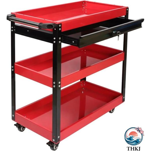 【引き出し】キーロック設計なので、大切な工具を安??心してご使用いただけます。 引き出しにはベアリングガイドレールを採用しており、スムーズに開閉できます。 スペアキーも付属します。  サイズ：本体：約幅65.5cm×奥行36cm×高さ78c...