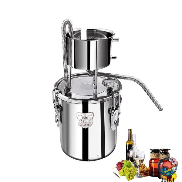 【高品質材料】装置は、固体ステンレス鋼と最高品質の純銅、耐腐食性、清掃が簡単、耐久性があります。付属品：ワイン作りのためのほとんどの付属品が付属しており、操作や取り扱いが簡単で、家庭での使用に最適です.【ホーム蒸留器 多用途】このワイン醸造...