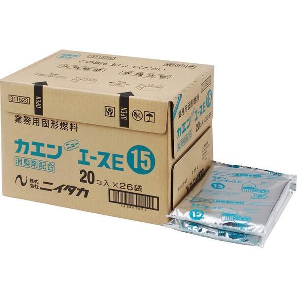 [Release date: April 5, 2020]ニイタカ/カエン/カエンニューエース/燃料/固型燃料/キャンプ/バーベキュー/一人鍋商品名：固型燃料　カエン ニューエースE　15g（20個パック）×26袋入数：20個×26袋（52...