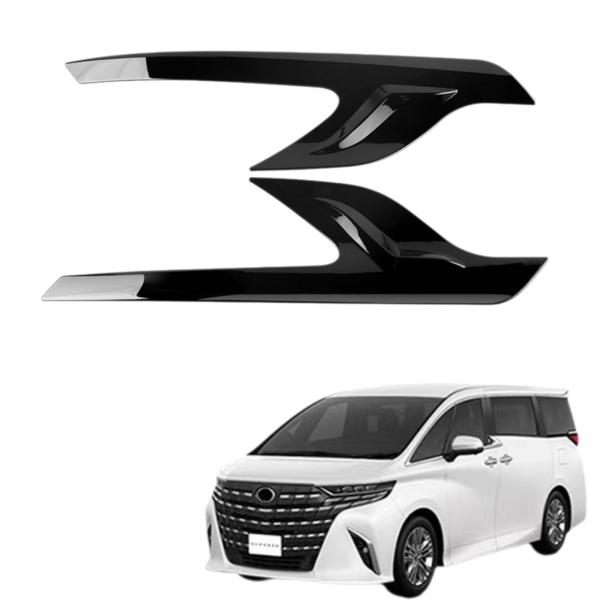 新型 アルファード ヴェルファイア 40系に対応 専用 ヘッドライト フレーム ヘッドライトトリム カスタムパーツ アクセサリー 室外装グッズ (ピアノブラック)