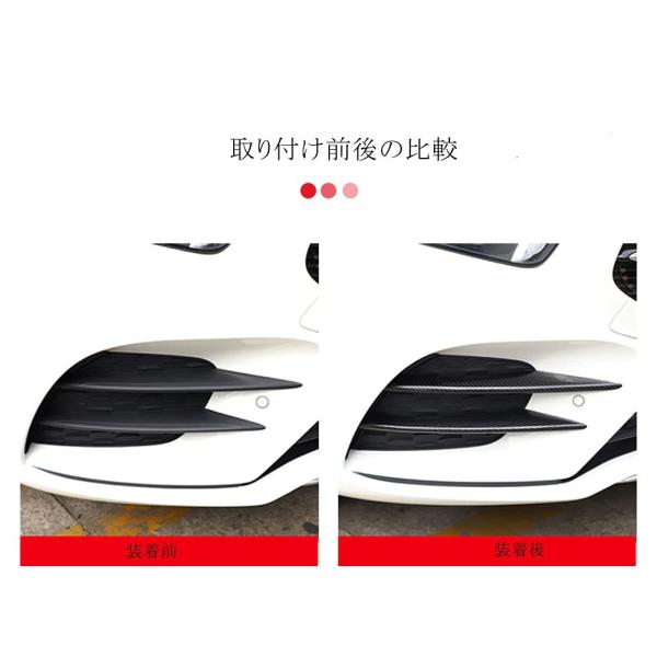 メルセデス ベンツ Aクラス W177 V177 2019-2022に適用フロント フォグランプ モール フォグライト外装ガーニッシュ4枚 カーボン調 ABSカ