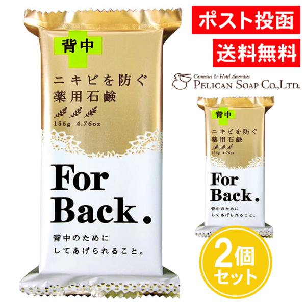 【名称】 薬用石鹸 For Back 135g 薬用石鹸CH-BK 医薬部外品【内容量】135g×2個【成分】＜有効成分＞イソプロピルメチルフェノール、グリチルリチン酸ジカリウム＜その他の成分＞石けん用素地、薬用炭、パパイン、ベントナイト、...