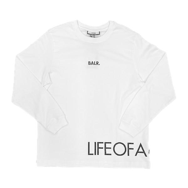�{�[���[�iBALR.�j�@B11111012  WHT�@�T�b�J�[�@���{���� LOAB STRAIGHT L/S T-SHIRT ����T�V���c  22SS