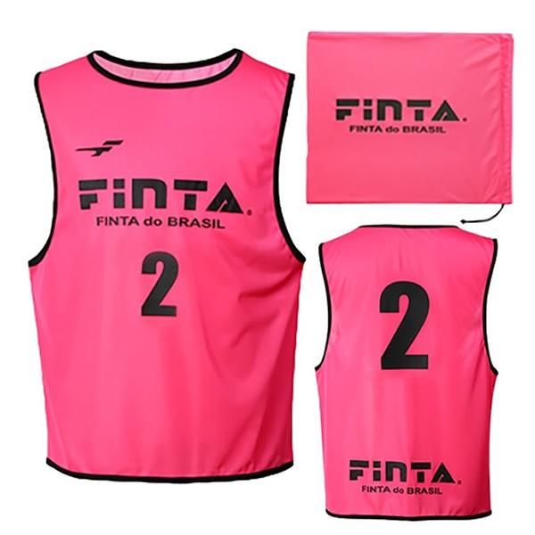 フィンタ（FINTA）　FT6556　7200　ピンク　サッカー　ビブス（20枚セット NO1-20付き）　20SS