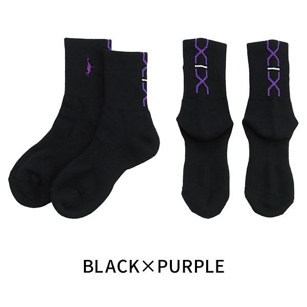 【メーカー】インザペイント（IN THE PAINT）【カテゴリー】バスケットボール【分類】ソックス【商品説明】レイアップマンが刺繍されたインザペイントソックス。【カラー・仕様・サイズ】カラー：BLKPPL（ブラック×パープル）素材：コット...