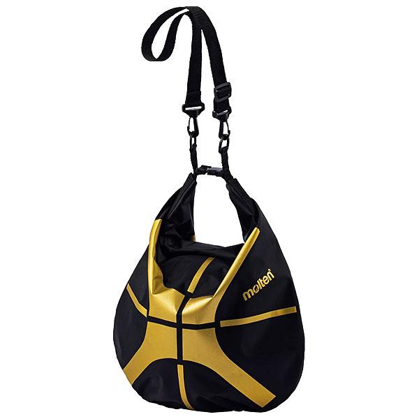 【メーカー】モルテン（Molten）【カテゴリー】バスケットボール【分類】バッグ【商品説明】5-7号収納可。ショルダーベルト付き。両面同デザイン。【カラー・仕様・サイズ】カラー：ブラック×ゴールドサイズ：幅43cm×高さ48cm素材：ナイロ...