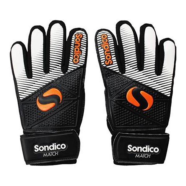 【メーカー】Sondico（ソンディコ）【カテゴリー】サッカー【分類】GKグローブ【商品説明】パフォーマンスを念頭に置いて作られたソンディコマッチジュニアゴールキーパーグローブ。【カラー・仕様・サイズ】カラー：03（ブラック）フロントプラム...