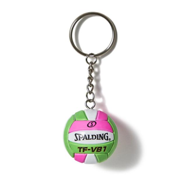 【メーカー】SPALDING（スポルディング）【カテゴリー】バレーボール【分類】アクセサリー【商品説明】バレーボール型のキーチェーン。【カラー・仕様・サイズ】サイズ：直径3.8cmカラー：ピンク×グリーン