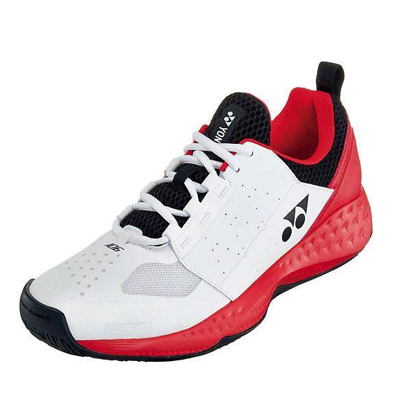 【メーカー】Yonex（ヨネックス）【カテゴリー】テニス【分類】シューズ【商品説明】快適な履き心地と安定性を両立させたパワークッション搭載入門モデル。【カラー・仕様・サイズ】カラー：114（ホワイト×レッド）素材アッパー：合成繊維/合成樹脂...