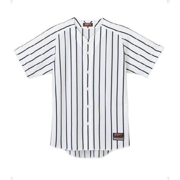 ゼット（ZETT） ワイドストライプリブメッシュシャツ BU631 野球