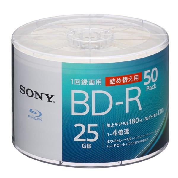 ソニー SONY ブルーレイディスク BD-R 25GB  50枚入り 4倍速ダビング対応 50BNR1VJPB4