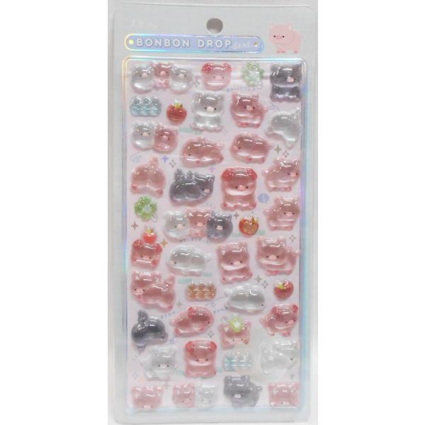 BONBON DROP SEAL　ボンボンドロップシール　ブタ　94561