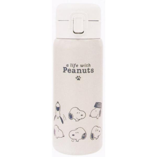スヌーピー　ワンプッシュステンレスボトル　350ｍL　A LIFE WITH PEANUTS 227362