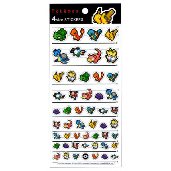 カミオジャパン ポケットモンスター 4サイズステッカー ピクセル
