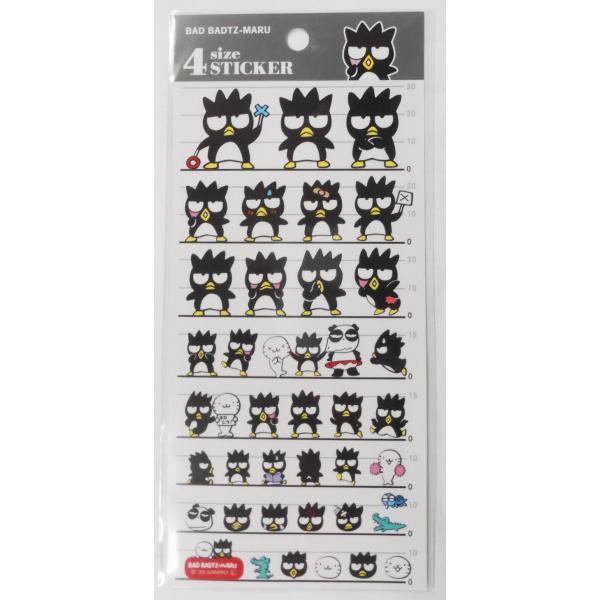 正規品 4size sticker サンリオ 2点 カミオジャパン サンリオキャラクターズ 4size STICKER バッドばつ丸
