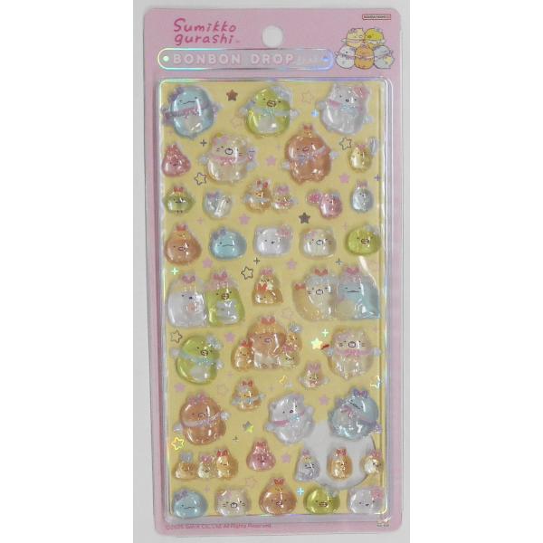 サンスター文具 すみっコぐらし ボンボンドロップシール ピンク