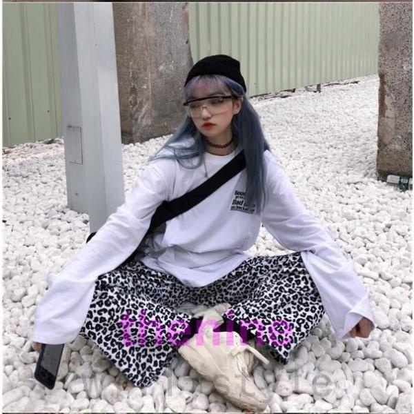 レオパード柄 ワイドパンツ ストリート系 ヒョウ柄 カジュアル レオパード柄 ワイドパンツ ストリート系 ヒョウ柄 カジュアル