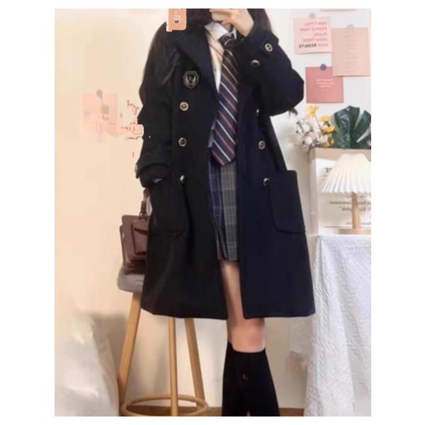 JKラシャコート ピーコート レディース イギリス風 学院風コート