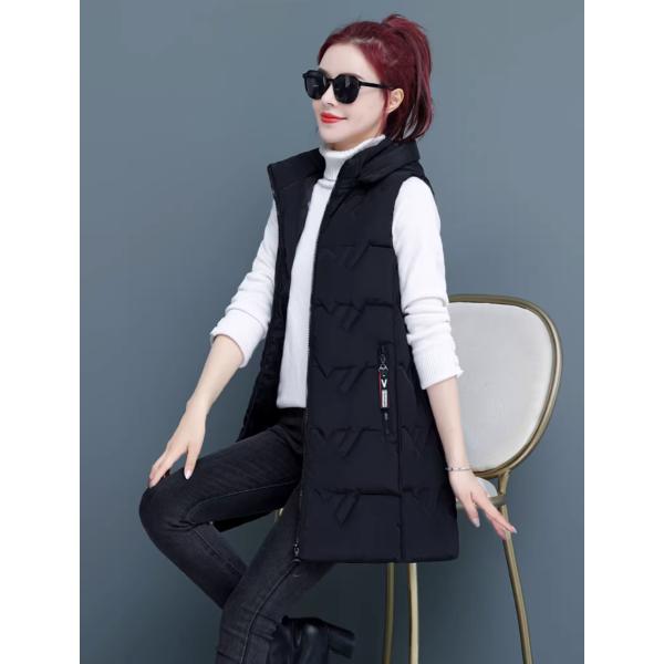レディースベスト 秋冬 ダウンベスト レディース 中綿ベスト フード