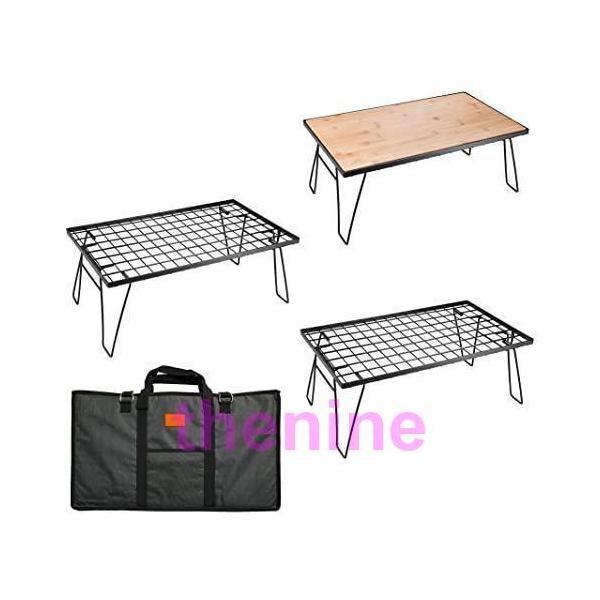 フィールド グラウンドラック ラック 折り畳みラック 黒メッキスチール製 収納バック付き 本体T-23