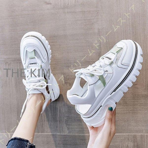 サンダル レディース スニーカーサンダル サンダルスニーカー スニーカー 厚底 韓国 美脚 スポーツサンダル 通気性 身長アップ ハイヒール ウェッジサンダル