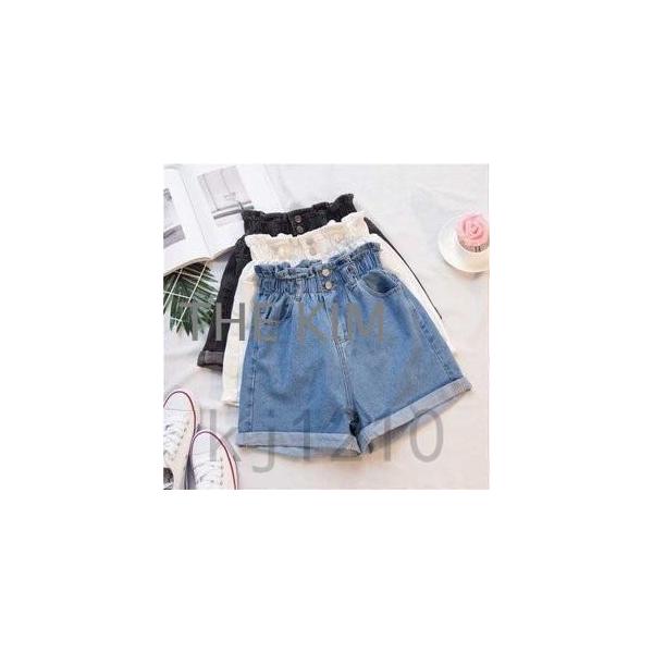 ボトムスレディースショートパンツハーフパンツ短パンホットパンツ無地デニムパンツシンプル３色展開カジュアル大きいサイズあり